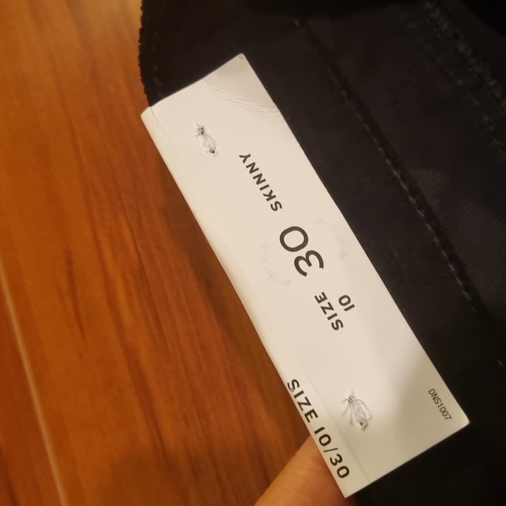 LOFT High Rise Skinny Velvet Pant Black Size 10/30R - Picture 13 of 15